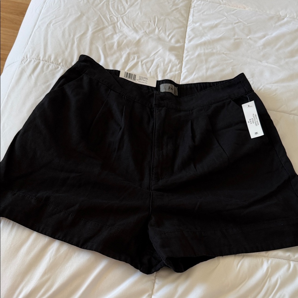 Joie Black Tailored High-Rise Bermuda Shorts